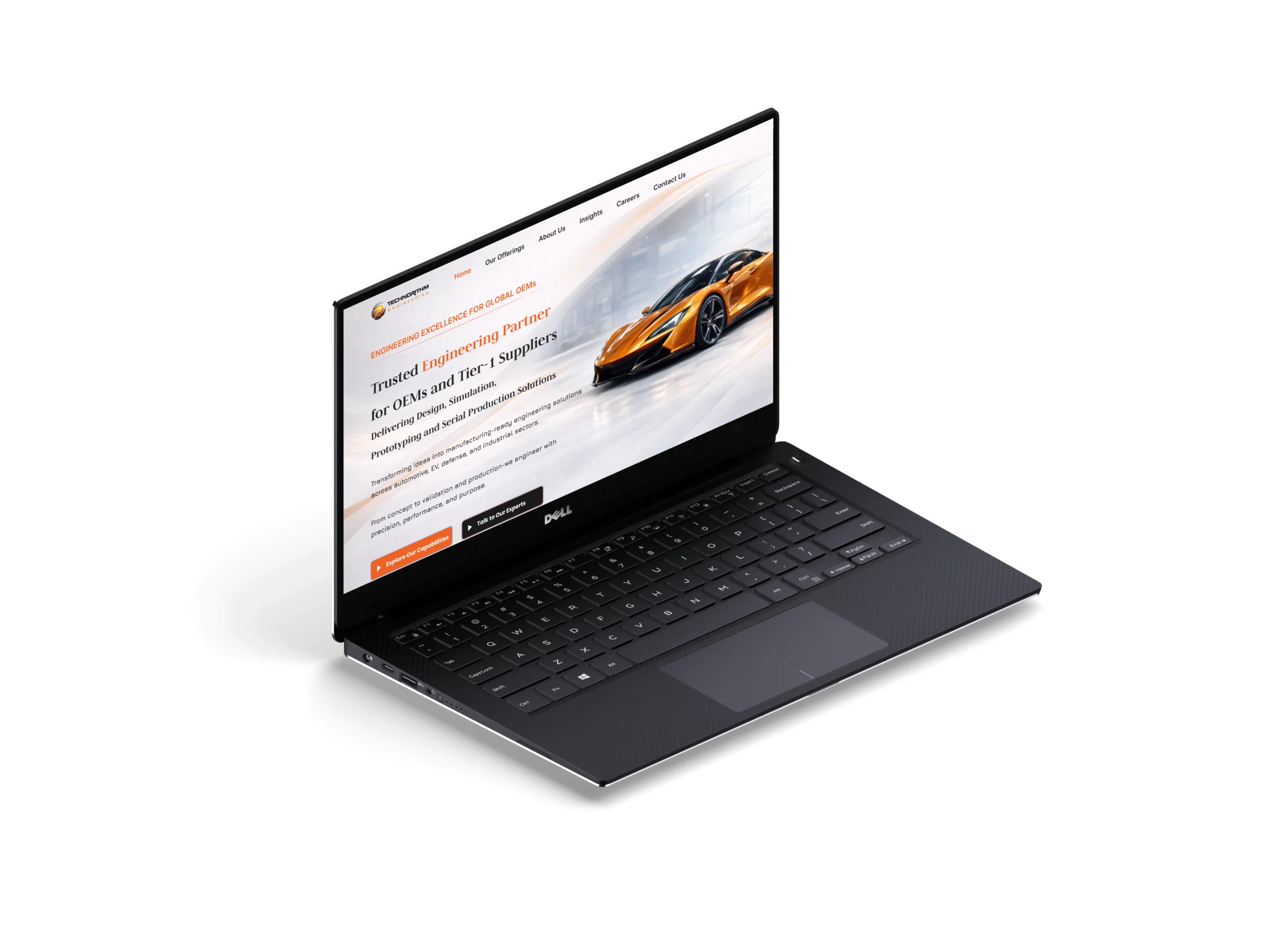 Technorithm Engineering interface — Engineering Website Development