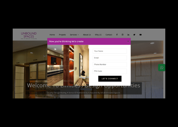 Interior Designing Company Website